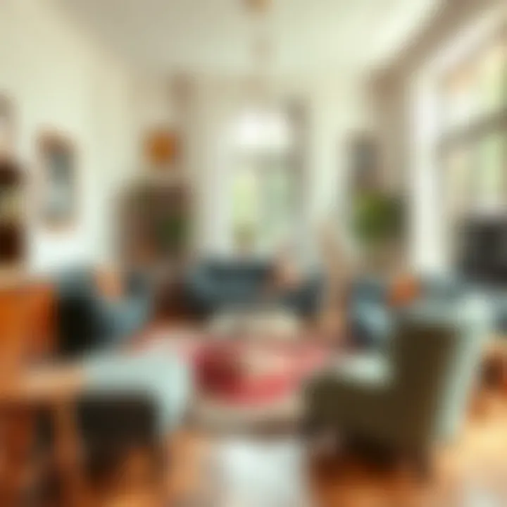 A cozy living room featuring refurbished furniture that reflects individual style