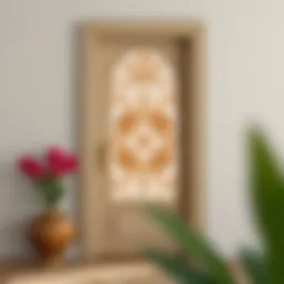 Elegant etamine door decoration showcasing intricate patterns