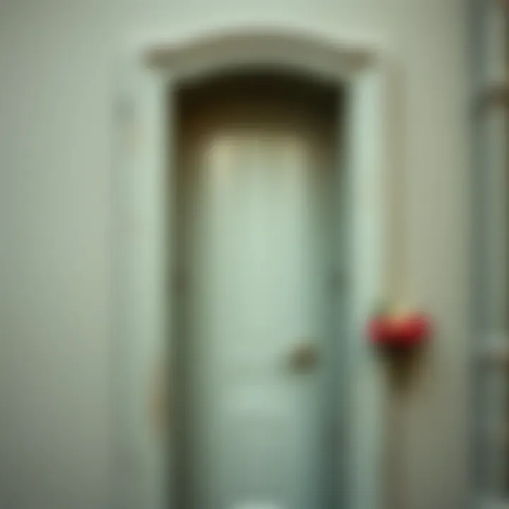 Close-up of the finished door, highlighting the smooth paint finish