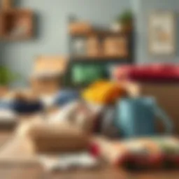 Organized packing materials for moving