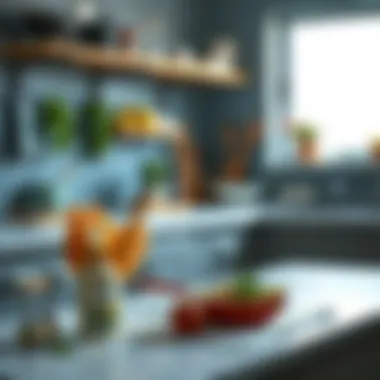 Kitchen Hygiene Practices Detailed cleaning of kitchen surfaces with natural ingredients