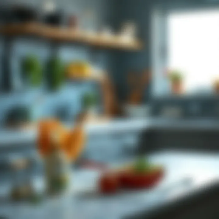 Kitchen Hygiene Practices Detailed cleaning of kitchen surfaces with natural ingredients