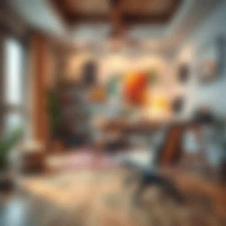 Inspiring home office with functional flooring