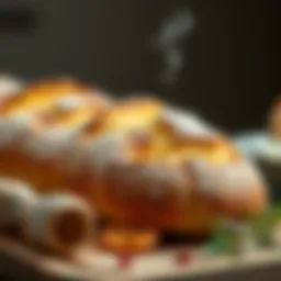 Freshly baked bread with a golden crust