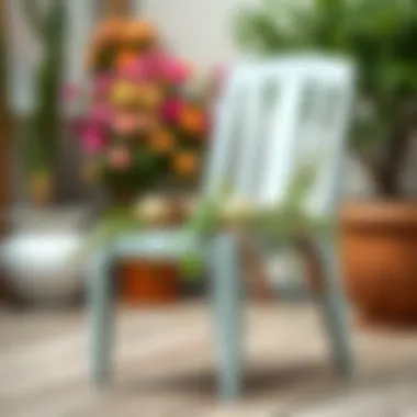 Unique DIY decorations for plastic chairs using natural materials