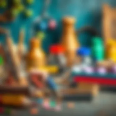 Creative art supplies for crafting