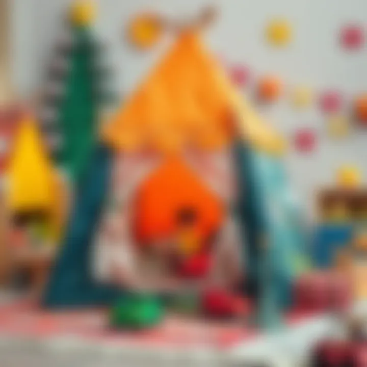 Finalized toy tent in a playful environment