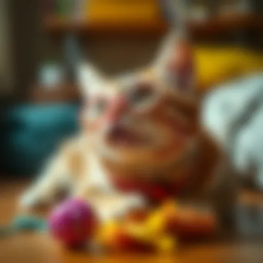 Creative DIY cat toy made from recycled materials