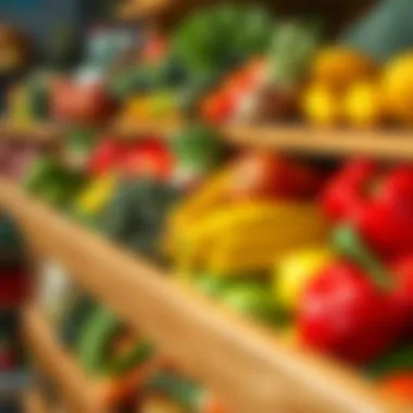 Fresh produce in designated drawers