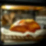 Golden crusty loaf emerging from the oven