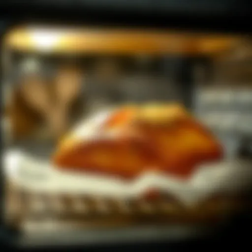 Golden crusty loaf emerging from the oven