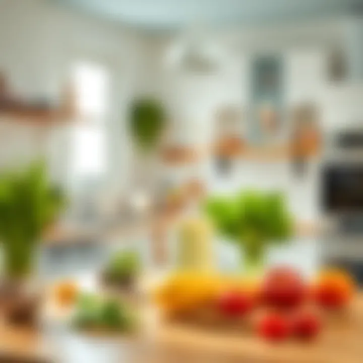 Freshness in the Kitchen A pristine kitchen demonstrating cleanliness and freshness