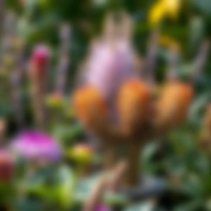 A garden showcasing plants that deter ants from invading