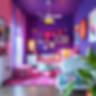 A vibrant and stylish youth room with creative decor