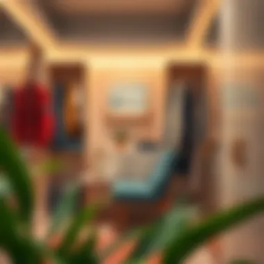 Practical tips for maximizing space in a dressing room.