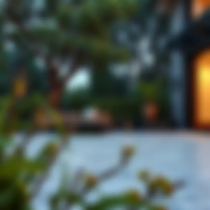 Outdoor area beautifully designed with granite elements