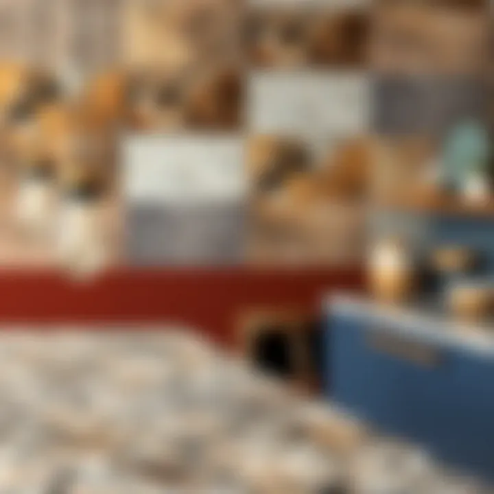 Elegant granite color palette showcasing various shades