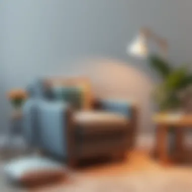 Elegant gray armchair paired with stylish decor elements