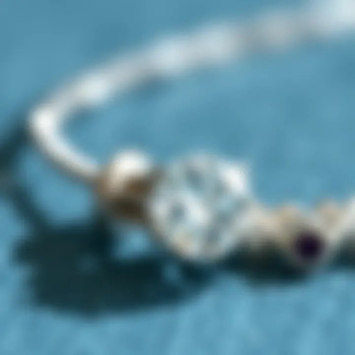 Close-up of polished silver jewelry reflecting light beautifully