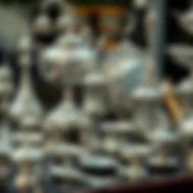 A beautifully arranged display of various silver items showcasing their luster