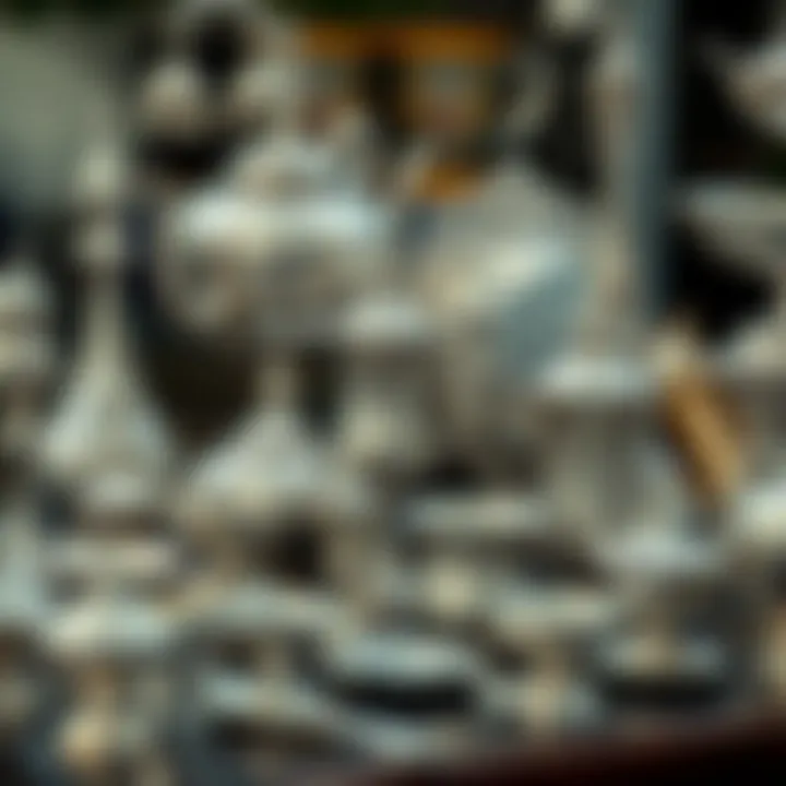 A beautifully arranged display of various silver items showcasing their luster