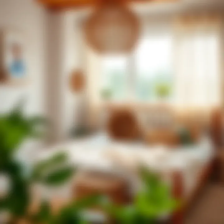 Creative storage solutions using baskets in a bedroom