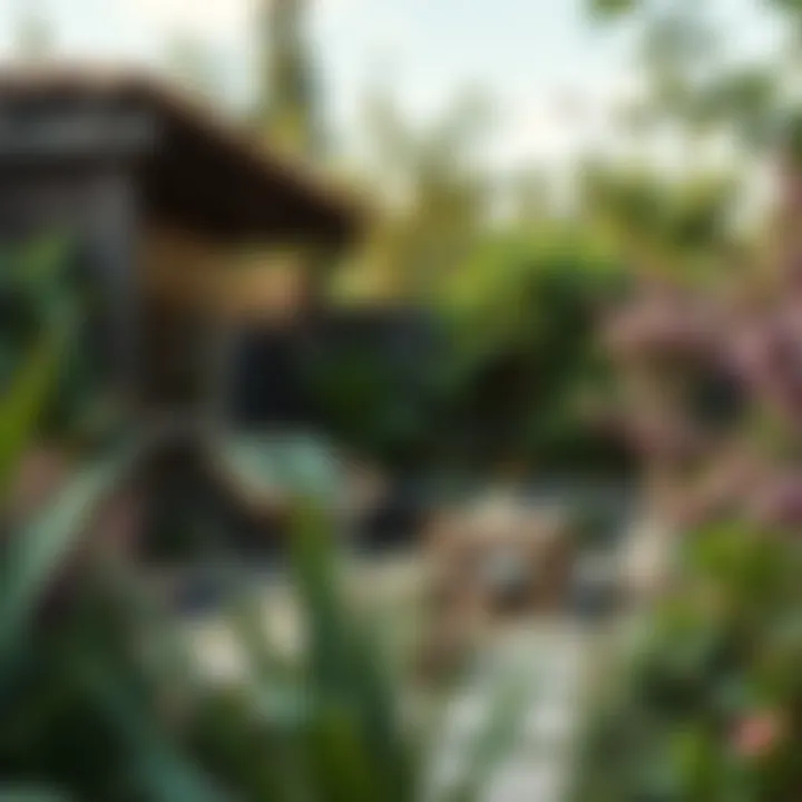 Serene outdoor relaxation area in a garden