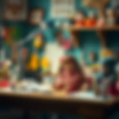 An inspiring workspace filled with doll-making tools