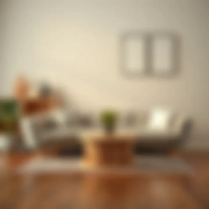 Stylish birch furniture against a backdrop of neutral tones