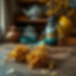 Dried linden flowers on a wooden table