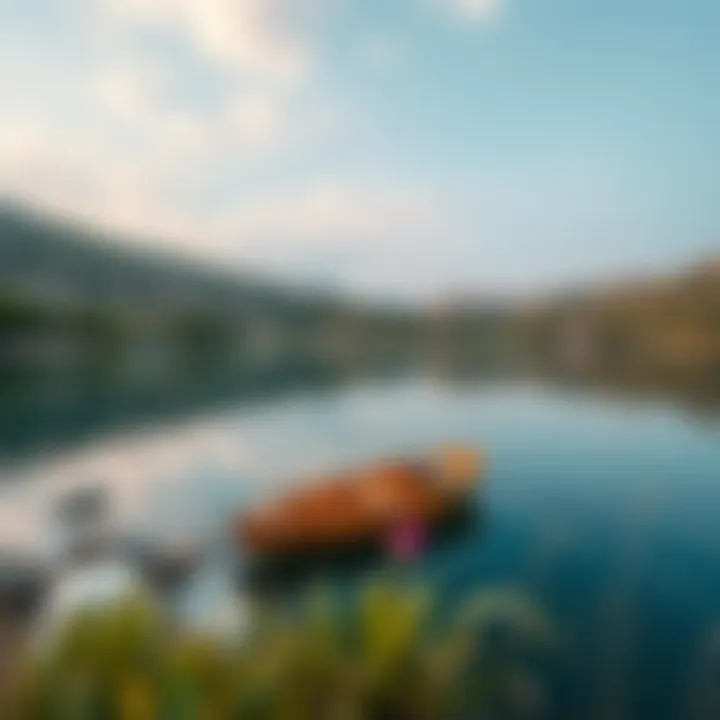 A tranquil lake ideal for camping activities in Izmir