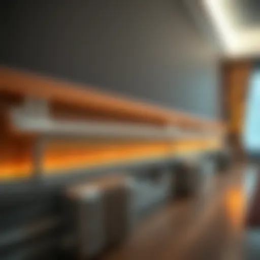 Elegant baseboard concealing heating pipes