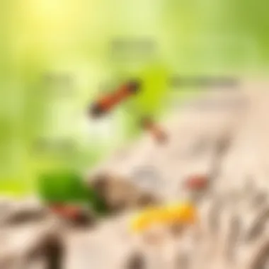 An illustration of various ant prevention strategies, including sealing cracks and cleaning surfaces, to maintain an ant-free home.