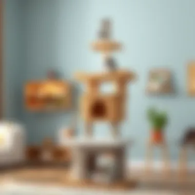 Modern Cat Tree Modern cat tree with multiple levels for climbing