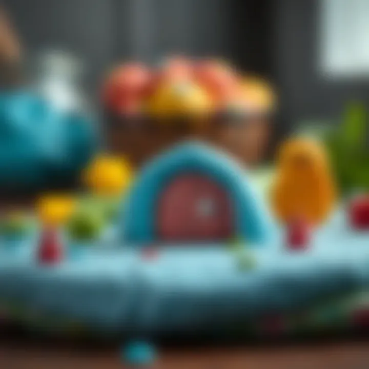 A variety of colorful clay dough projects