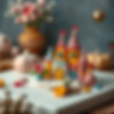 Artistic creations made from clay dough