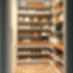 Elegant pantry organization showcasing various storage solutions