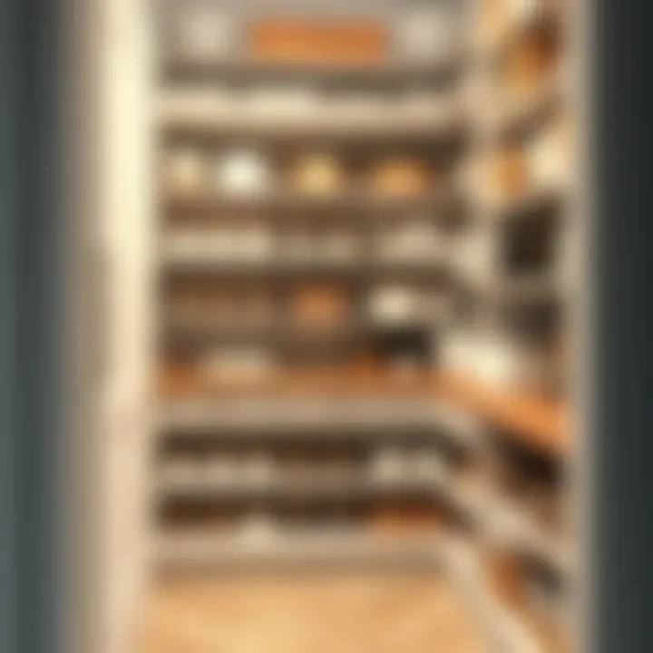 Elegant pantry organization showcasing various storage solutions