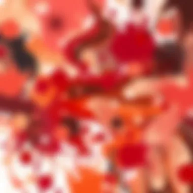 Abstract Interpretation of Red and Brown Mixture An abstract art piece featuring the blend of red and brown.