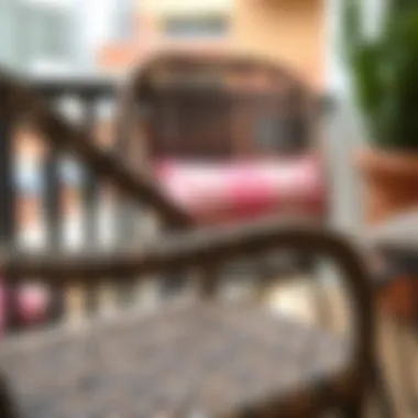 Close-up of Koçtaş balcony chair materials highlighting durability and comfort