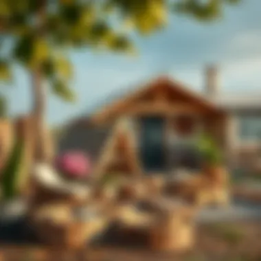 An array of materials used in the construction of Koçtaş bungalows.