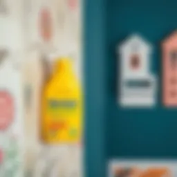 Koçtaş wallpaper adhesive application on a wall