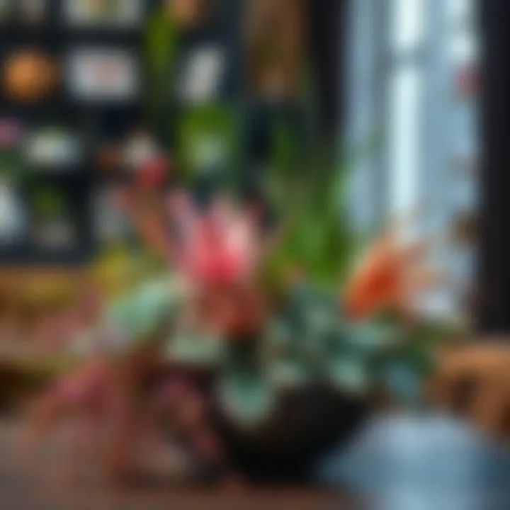 Decorative arrangement featuring Kokina and other plants