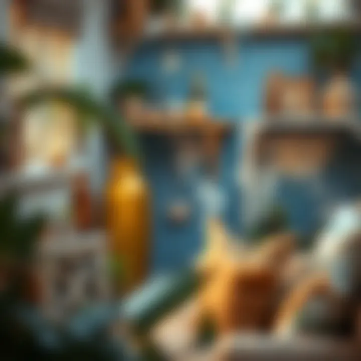 Innovative Wooden Decor Project Creative DIY project showcasing painted wooden decor