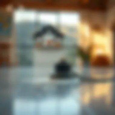 Demonstration of the floor polishing application technique