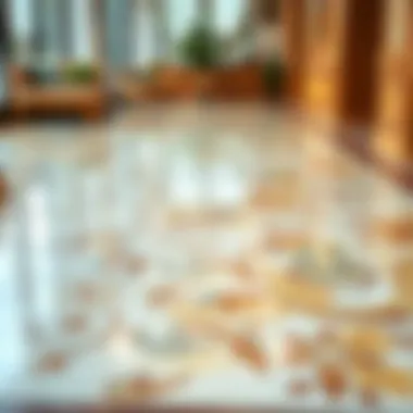 Before and after comparison of polished floors