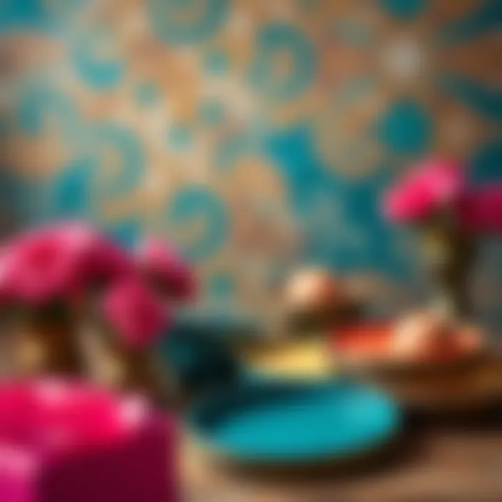 Palette of colors harmonizing with deep teal