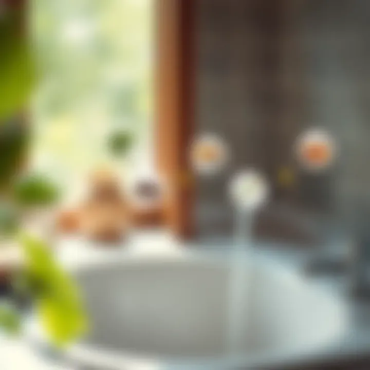 Diagram showing natural methods for clearing sink clogs