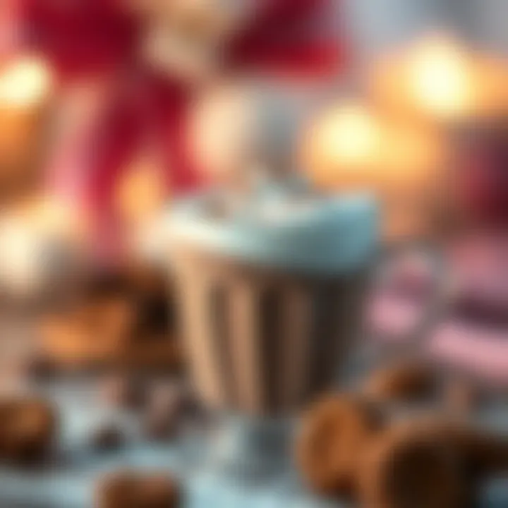 A luxurious hot chocolate drink with a tempting appearance