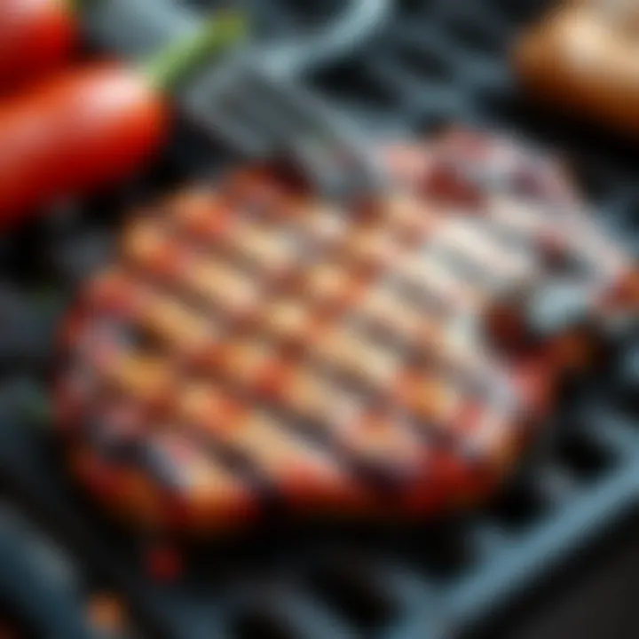 Grilled ribeye steak with perfect grill marks